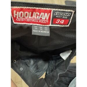 ICON Hooligan Mesh Riding Pants Black Men's Size 34 Motorcycle Street Gear